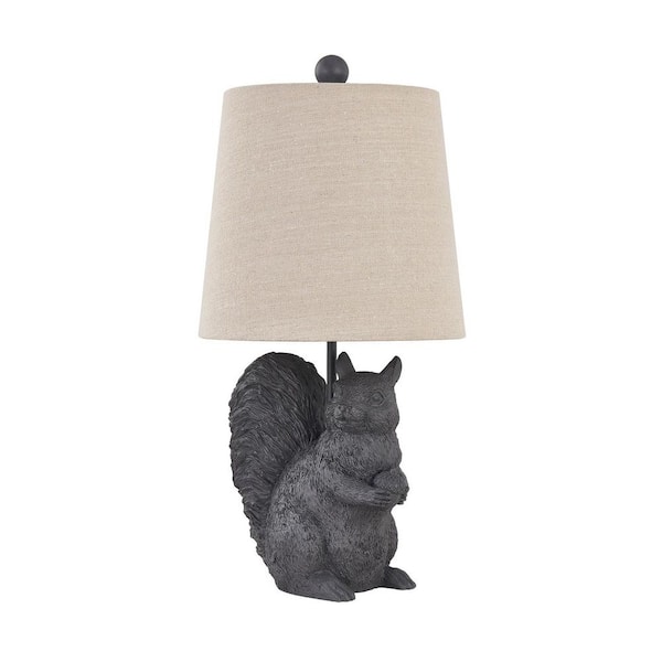 23.5 in. Painted Novelty Table Lamp with Oat Linen