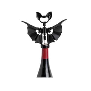 2-in-1 Black Wine and Beer Opener with Unique Corkscrew for Wine Lovers,Cool Kitchen Gadget, Home Bars and Kitchen Decor