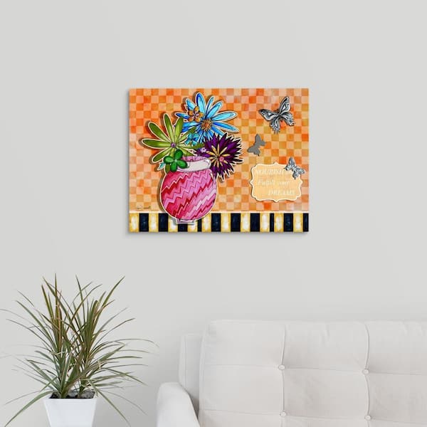 GreatBigCanvas "Flower Pot VII" by Megan Duncanson Canvas Wall Art