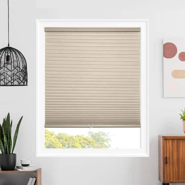 Chicology Cut-to-Size Montana Latte Cordless Light Filtering Polyester Cellular Shades 34 in. W x 48 in. L