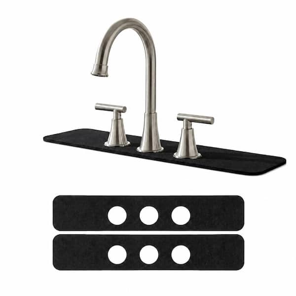 24 in. x 4.5 in. 3-Hole Flexible Faucet Mat Splash Guard Counter Protector for 8 in. Widespread Faucets