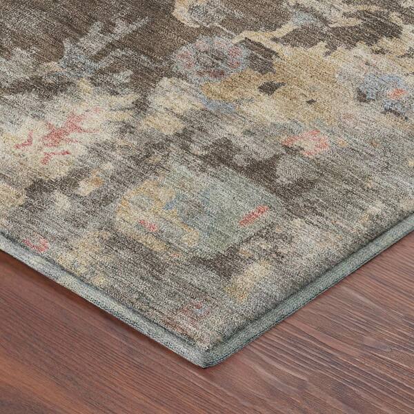 Mayfield Premium Machine Washable Abstract AMF2302 Chocolate 10 ft. x 14 ft. Area Rug