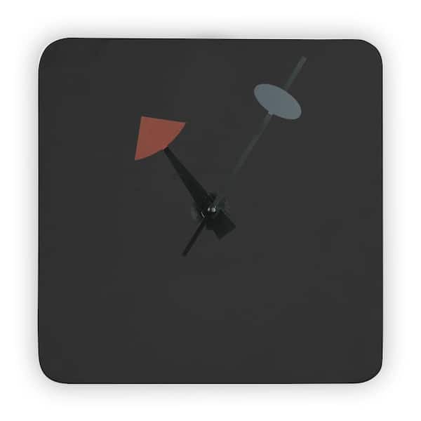 Leisuremod Manchester Black Analog Wood Non-Ticking Wall Clock