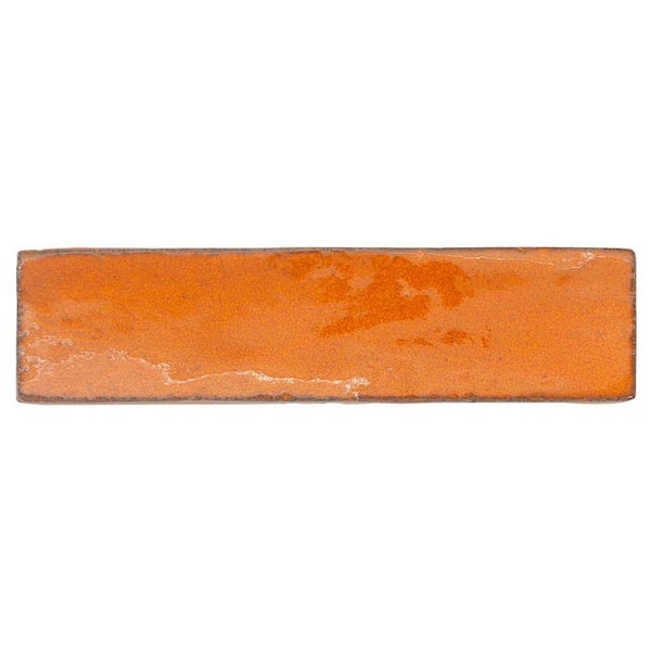 Ivy Hill Tile Orion Selenium Red 1.96 in. x 0.39 in. Glazed Terracotta Clay Subway Wall Tile Sample