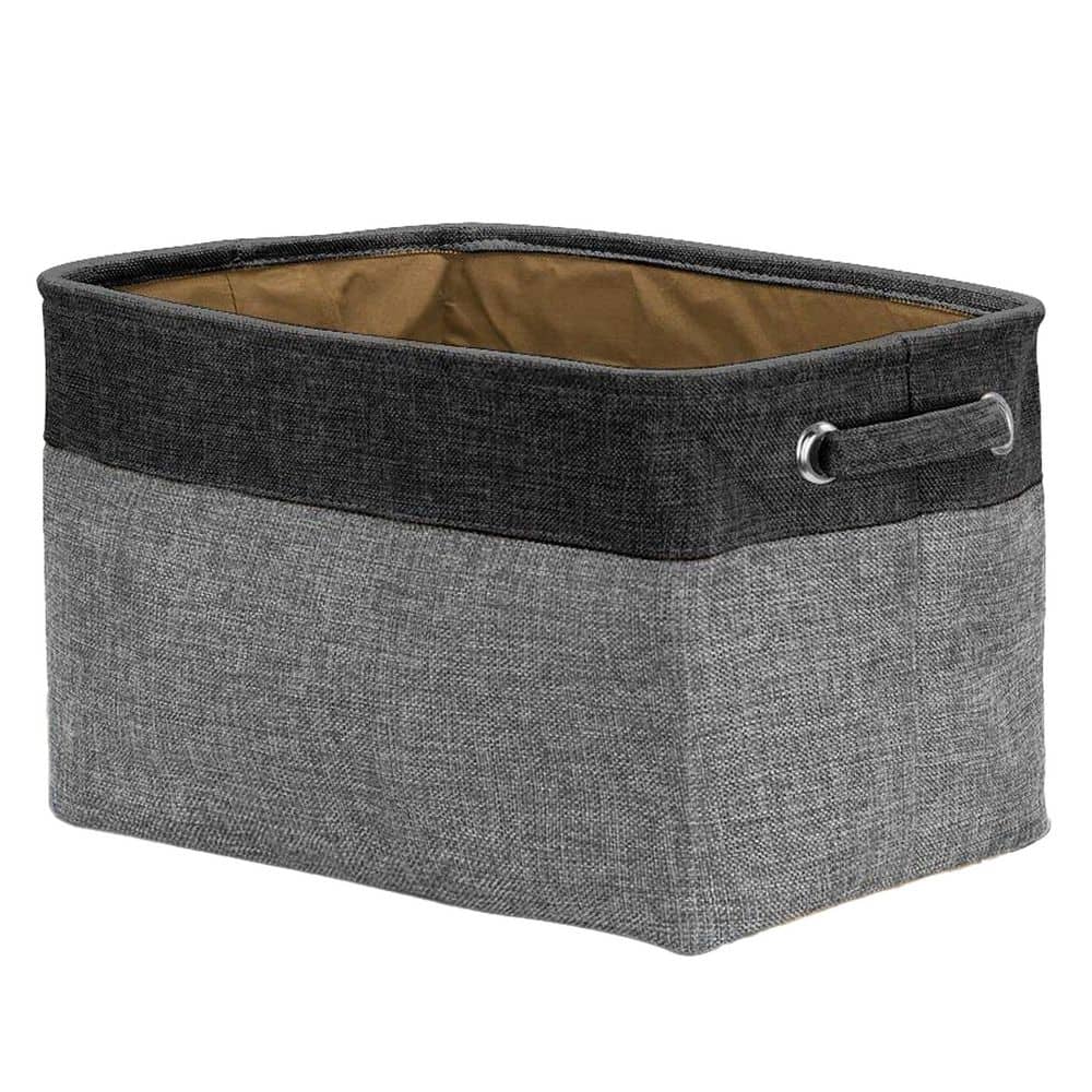 Storage Cubes - Big Collapsible Storage Bins with Dual Handles, Black 15 in