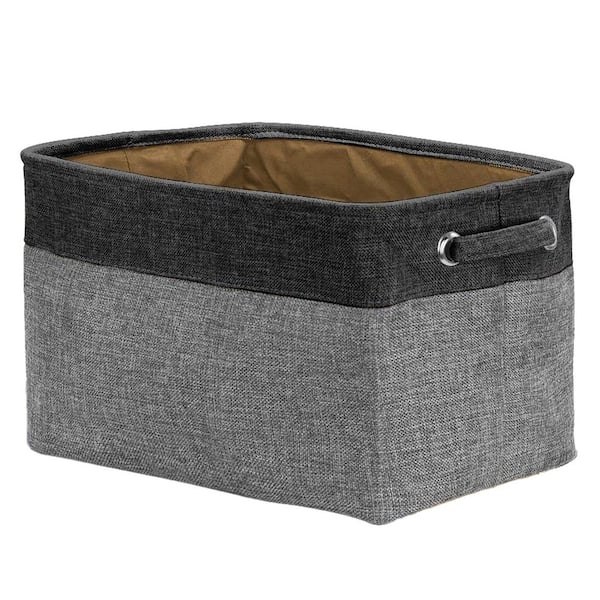 Sorbus Storage Cubes - Big Collapsible Storage Bins with Dual Handles, Black 15 in. x 9.5 in. Fabric Decorative Basket Set of 1