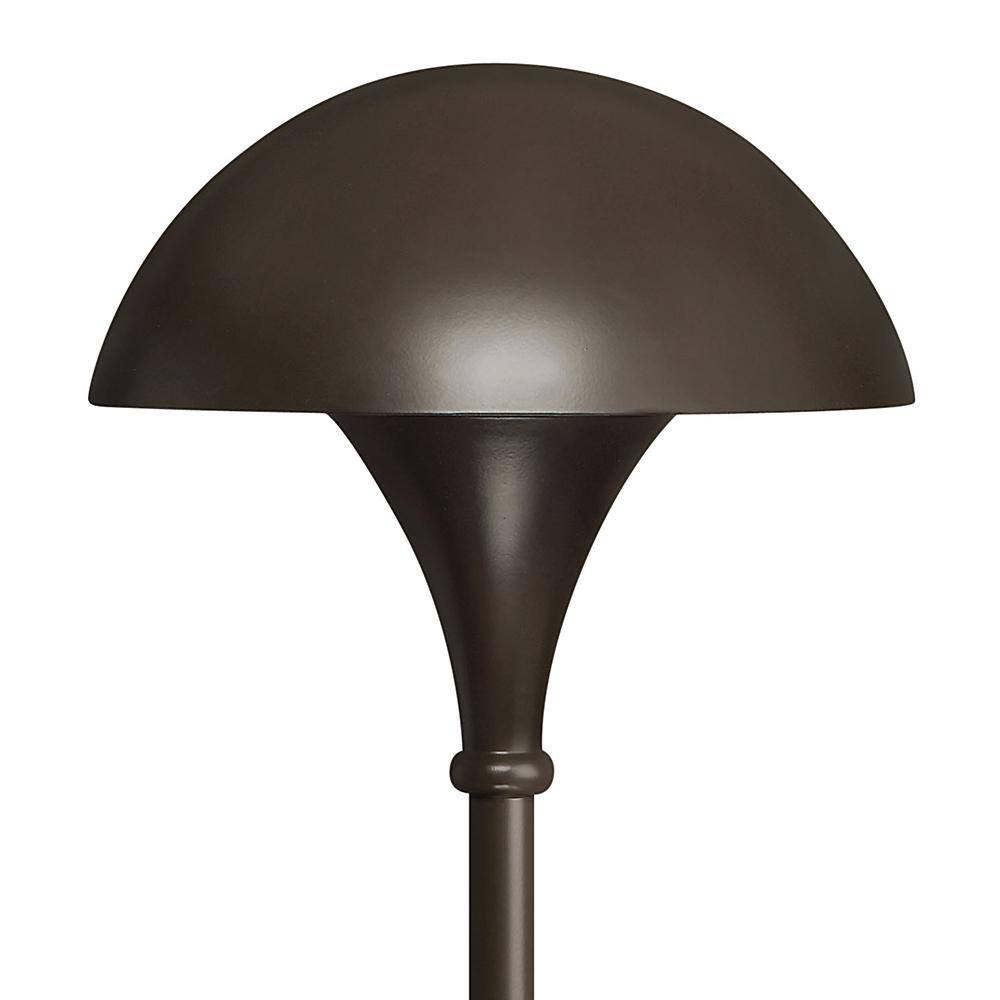 26" Bronze Aluminum Mushroom Pathway Light with Clear Acrylic Lens