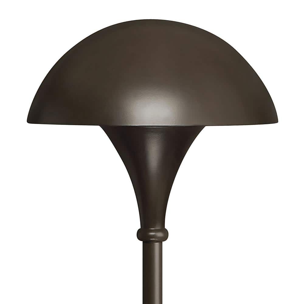 26" Bronze Aluminum Mushroom Pathway Light with Clear Acrylic Lens
