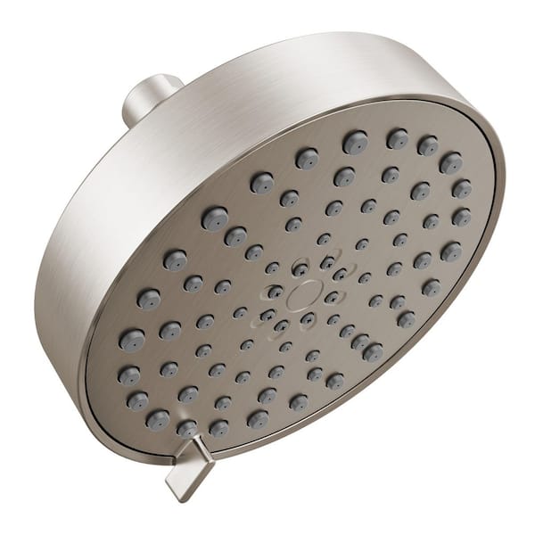 4-Spray Patterns 5.75 in. Wall Mount Fixed Shower Head in Spotshield Brushed Nickel