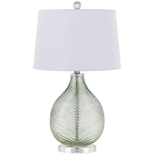 26 in. Height Lime Glass Table Lamp with Shade