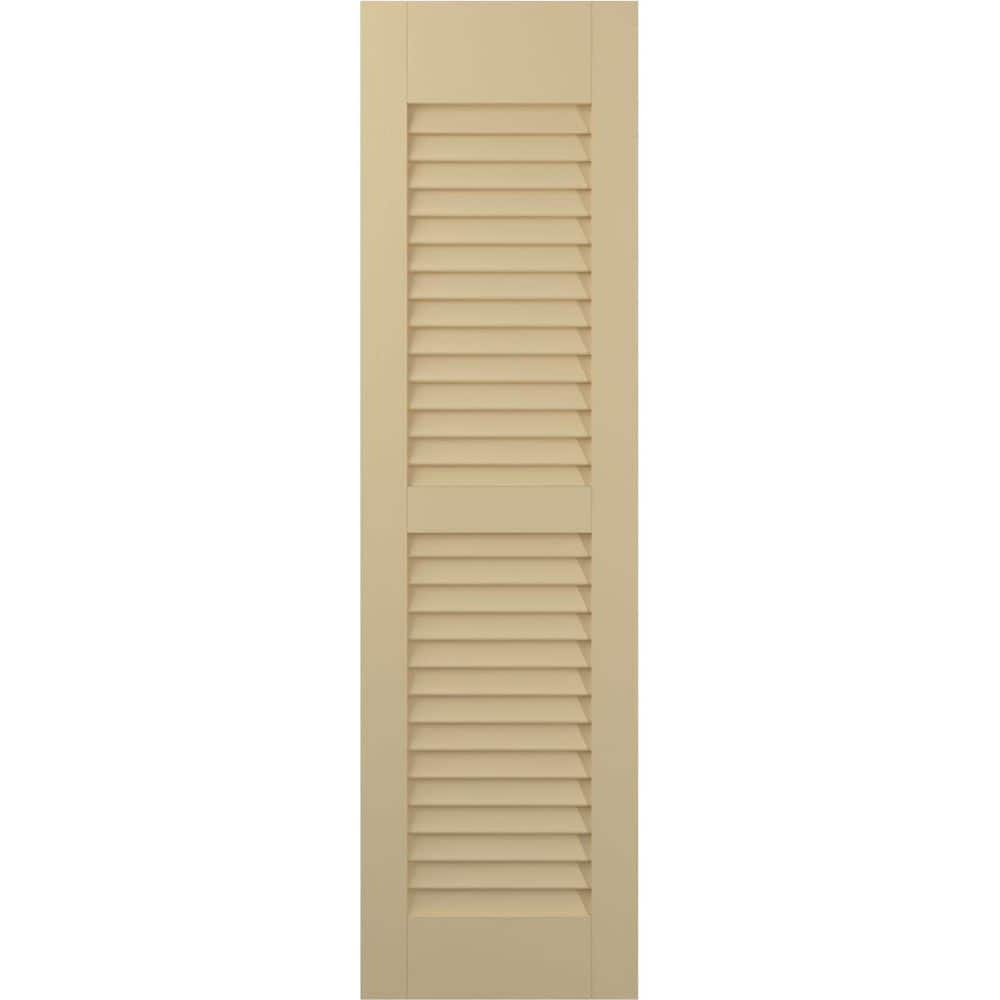 Americraft 12 in. W x 71 in. H 2-Equal Louver Exterior Real Wood Shutters Pair in Natural Twine price history on PriceWatchPro