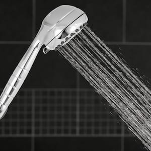 7-Spray 4 in. Single Wall Mount 1.8 GPM Handheld Adjustable Shower Head in Chrome