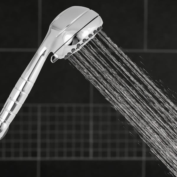 7-Spray 4 in. Single Wall Mount 1.8 GPM Handheld Adjustable Shower Head in Chrome