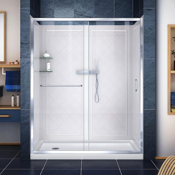 Dreamline Infinity Z 36 In X 60, Frameless Sliding Shower Doors Home Depot