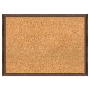 Florence Medium Brown Natural Corkboard 30 in. x 22 in. Bulletin Board Memo Board