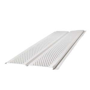 12 in. x 12 ft. White Aluminum D6 Vented Soffit