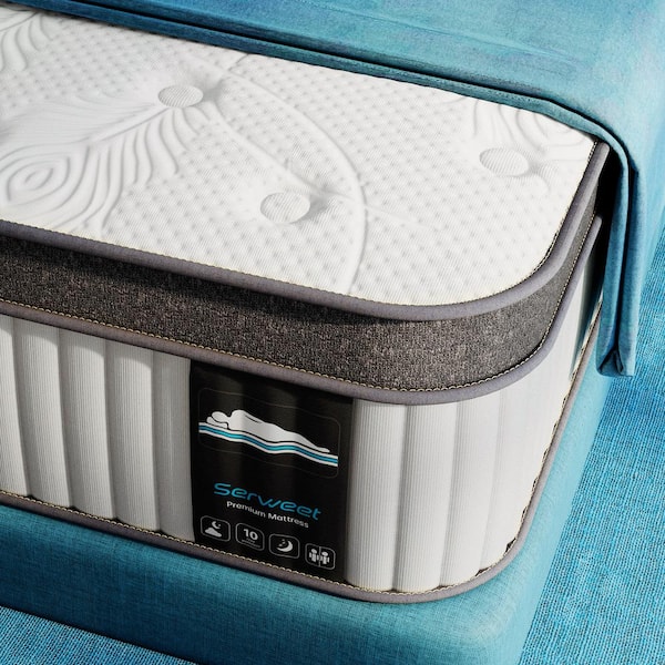 Serweet Twin Medium Firm Comfort Memory Foam Hybrid Pocketed Coil Pillow Top 8-in. mattress