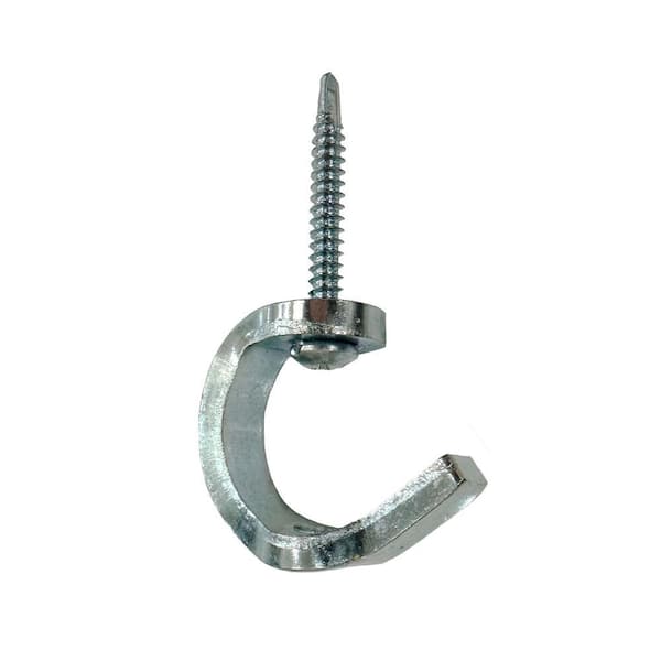 1-1/4 in. x 2-1/2 in. Carbon Steel Zinc-Plated Screw Hook/Drill Hook (2-Pack)