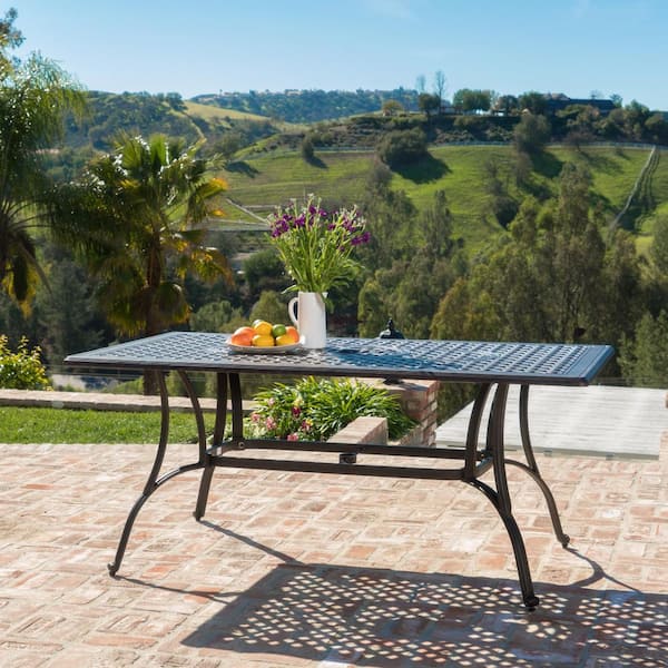 bronze garden table