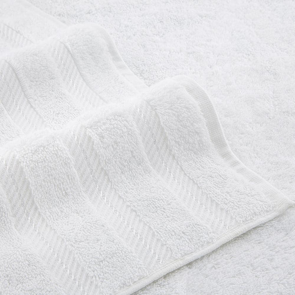 Luxury White Turkish Cotton 4-Piece Hand Towel Set