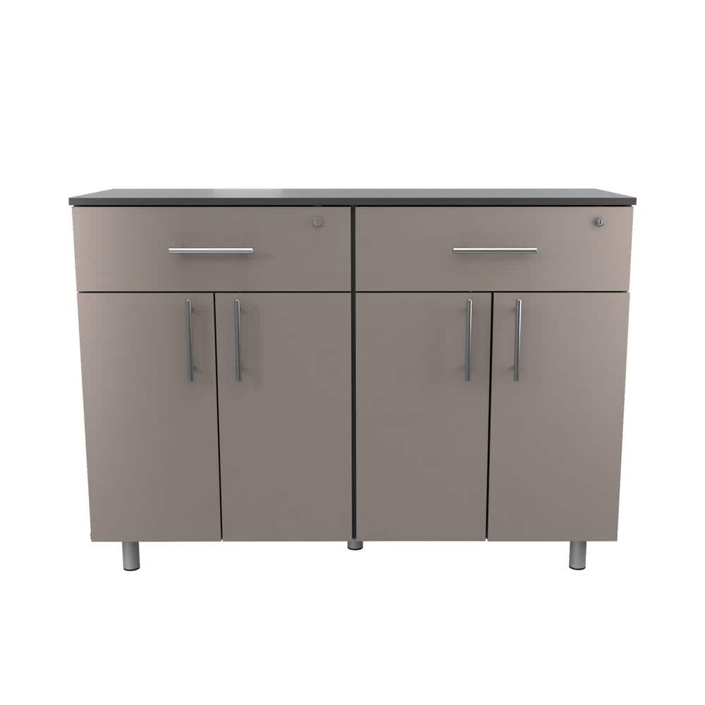 Maestrik 47.24 in. W x 34.25 in. H x 16.54 in. D 4-Door Wood Garage Storage Freestanding Cabinet in Taupe and Dark Gray. price history on PriceWatchPro