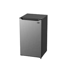 3.2 cu. ft. Mini Refrigerator in Stainless Steel without Freezer