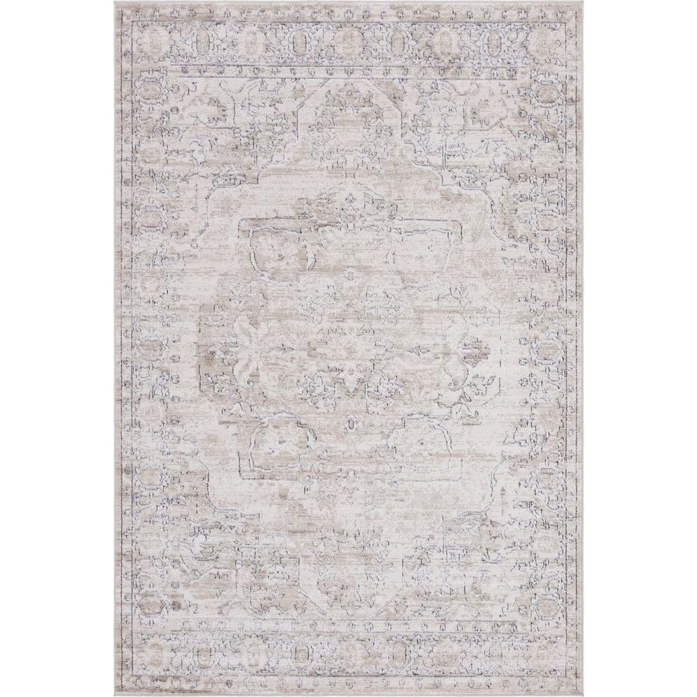 Unique Loom Portland Canby Ivory/Beige 6 ft. x 9 ft. Area Rug 3147307 ...