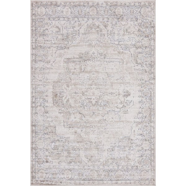 Unique Loom Portland Canby Ivory/Beige 6 ft. x 9 ft. Area Rug