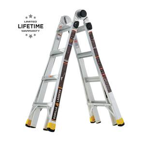 18 ft. Reach MPXA Aluminum Multi-Position Ladder with 300 lbs. Load Capacity Type IA Duty Rating