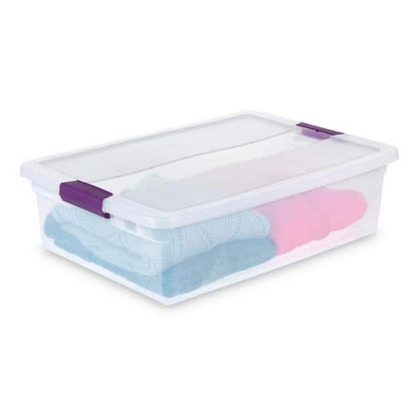 Sterilite 32 Qt. Clear View Latch Lid Stackable Storage Bin