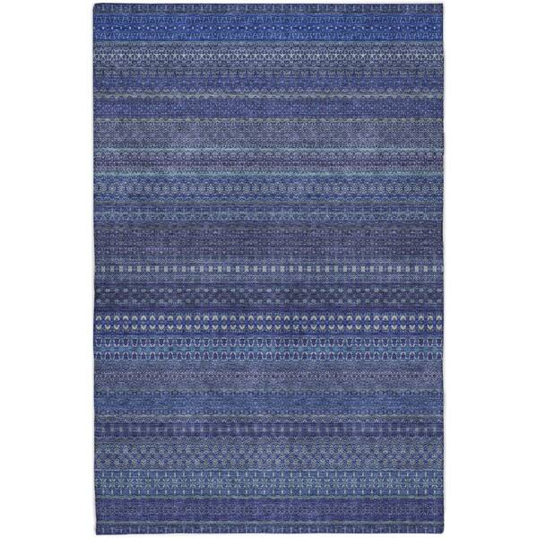 Dream Shag Premium Machine Washable Abstract ADS527 Navy 5 ft. x 7 ft. 6 in. Area Rug