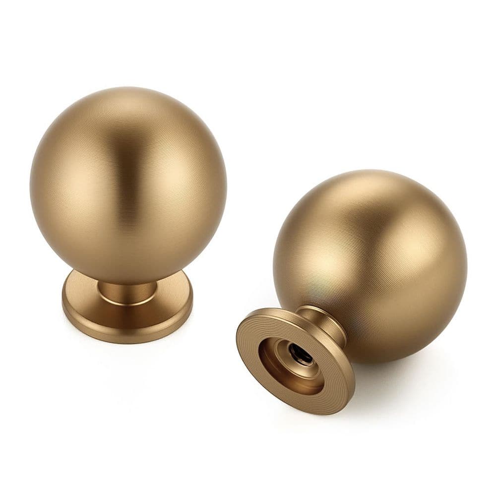 12 Pack 1 in. Champagne Bronze Cabinet Knobs Round Ball Style Solid Zinc Alloy Construction Smooth Finish Home Hardware price history on PriceWatchPro