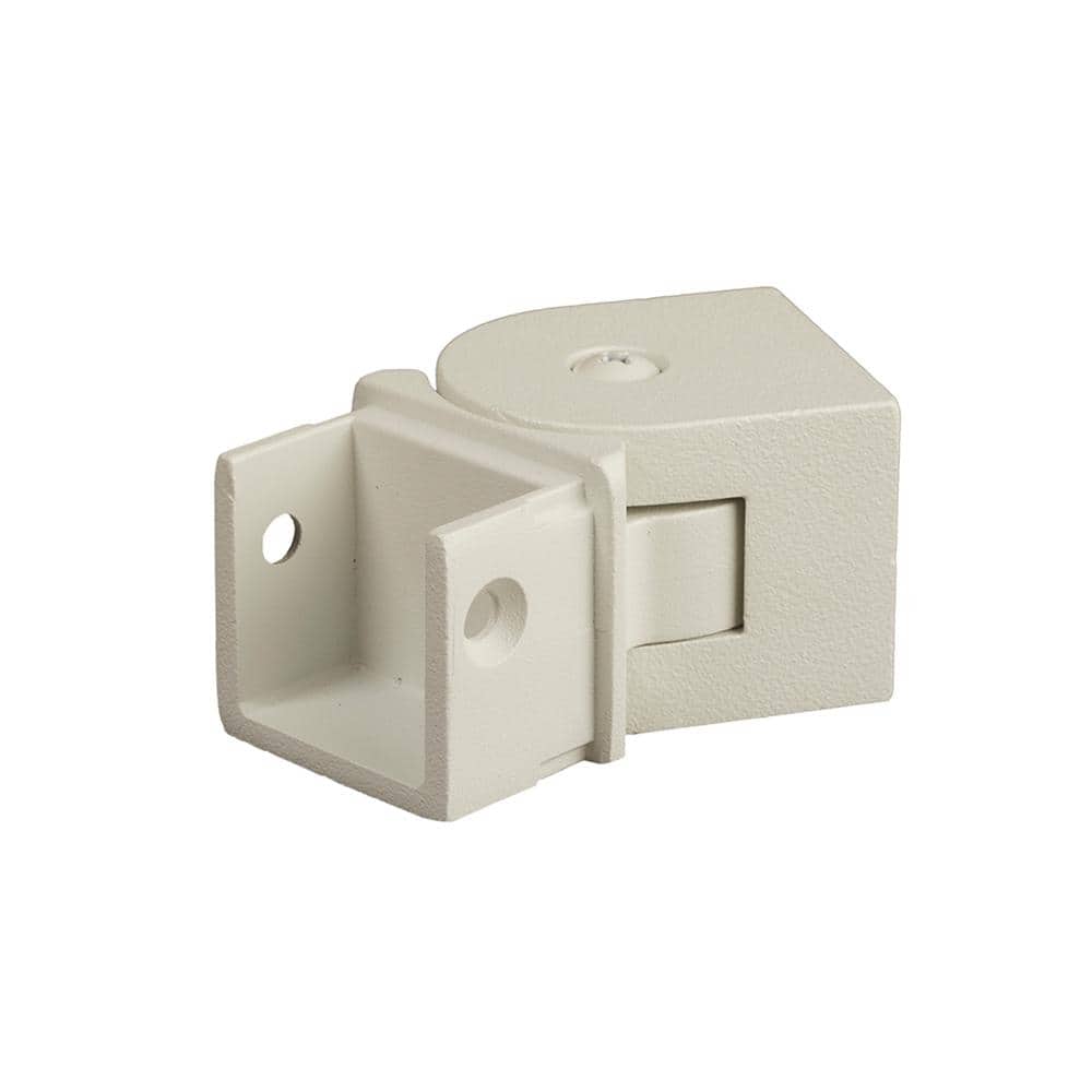 FORTRESS Al13 Home Rail 1.65 in. H x 5.91 in. W Matte White Aluminum Angle Bracket (Bag of 4) Stair Railing Kit
