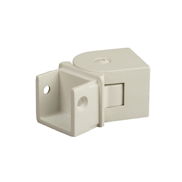 FORTRESS Al13 Home Rail 1.65 in. H x 5.91 in. W Matte White Aluminum Angle Bracket (Bag of 4) Stair Railing Kit