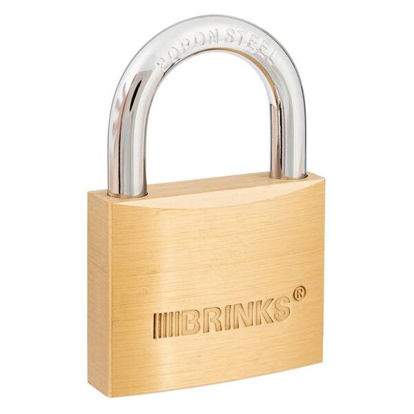 Brinks Commercial 2 in. Brass Keyed Padlock 671-50001 - The Home Depot