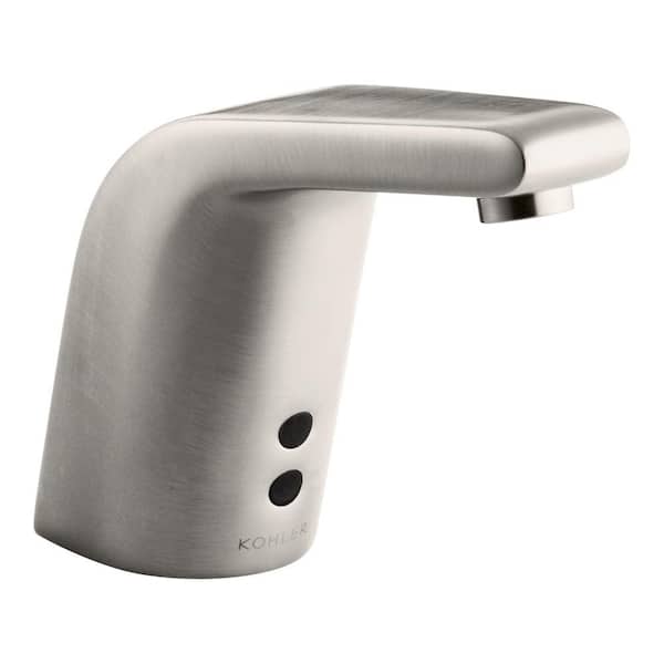 KOHLER Sculpted Hybrid Energy Cell-Powered Commercial Touchless Single-Hole Bathroom Sink Faucet in Vibrant Stainless
