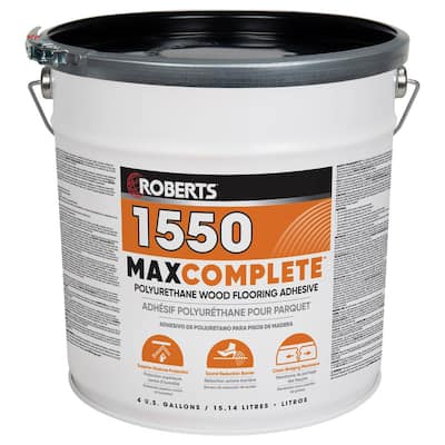 ROBERTS 4 Gal. MAXCOMPLETE Polyurethane Adhesive for Engineered Wood, Solid Wood, Parquet and Bamboo Flooring