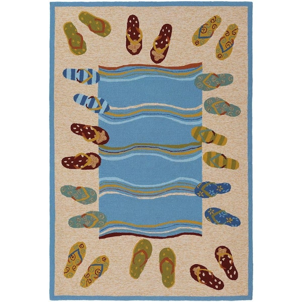 Covington Sandals Sand-Multi 6 ft. x 8 ft. Indoor/Outdoor Area Rug
