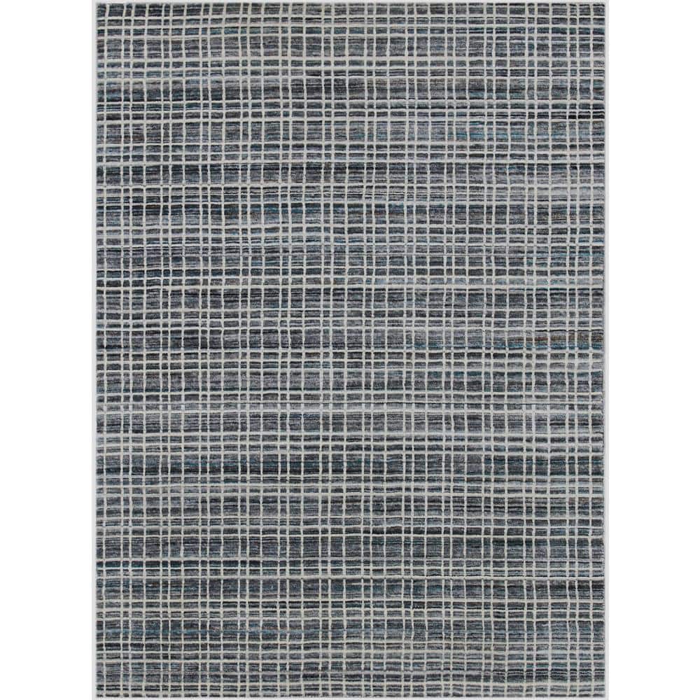 Paradise Lorette Gray 3 ft. x 5 ft. Geometric Wool Blend Area Rug price history on PriceWatchPro
