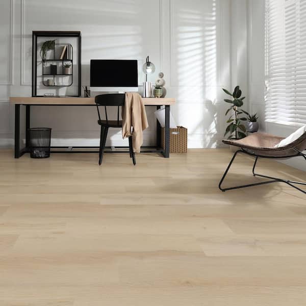 Godhigh Oak 22 MIL x 8.7 in. W x 59 in. L Click Lock Waterproof Luxury vinyl Plank Flooring (25 sq. ft./Case)