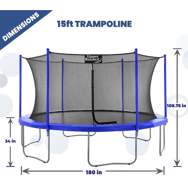 campagne vooroordeel Pidgin Upper Bounce Machrus Upper Bounce 15 ft. Round Trampoline Set with Safety  Enclosure System Outdoor Trampoline for Kids and Adults UBSF01-15 - The  Home Depot