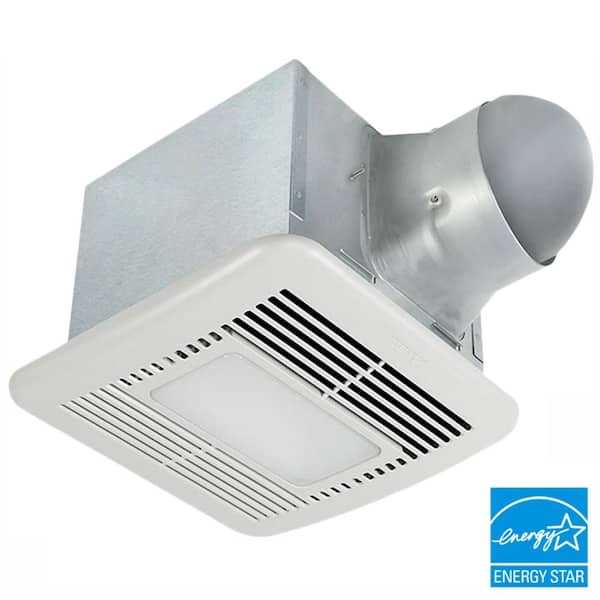 Signature 80/110 CFM Adjustable Speed Ceiling Bathroom Exhaust Fan with Dimmable LED Light, ENERGY STAR
