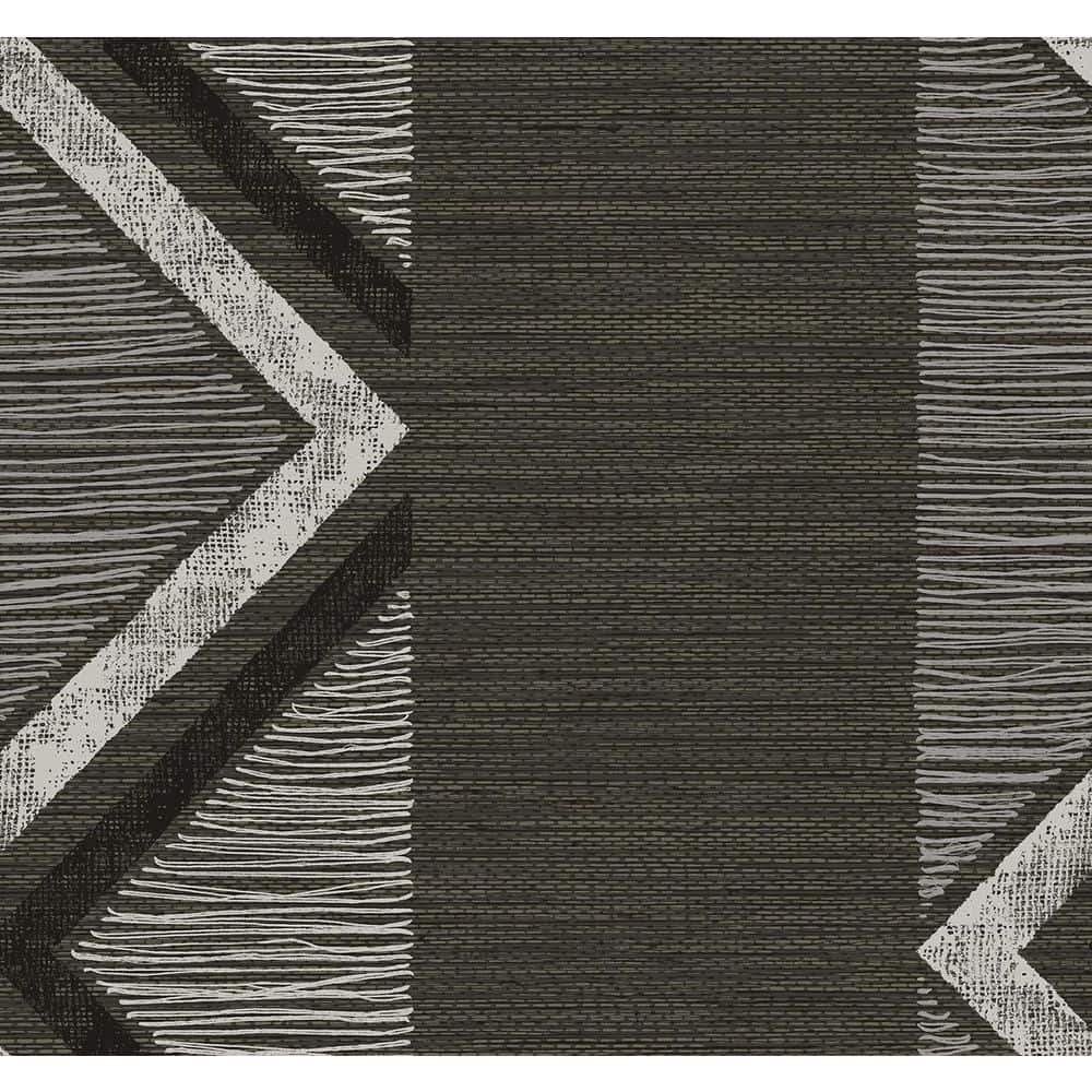 60.75 sq. ft. Espresso Beswick Chevron Nonwoven Paper Unpasted Wallpaper Roll price history on PriceWatchPro