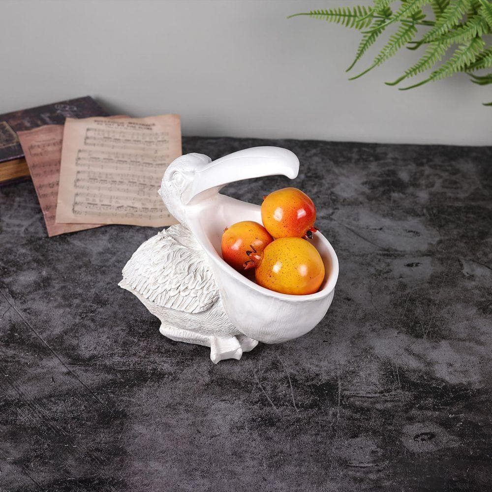 Pelikan ペリカン アクセサリ セラミック フィギュア ホワイト (大) white-decorative-trays-