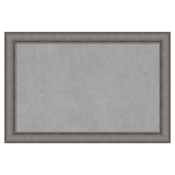 Amanti Art Burnished Concrete 36 in. x 24 in. Framed Magnetic Board