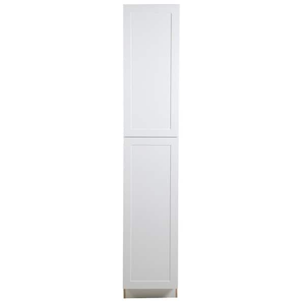 96 Inch High Pantry Cabinet With Double Door Luxor White, 44% OFF