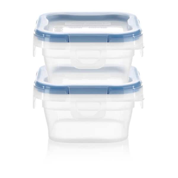 Total Solutions 1.34-Cup Plastic Square Storage Container (2-Pack)