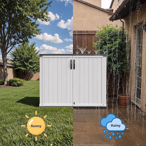 Tozey 48 in. W x 25.4 in. D x 37 in. H Horizontal Resin Outdoor