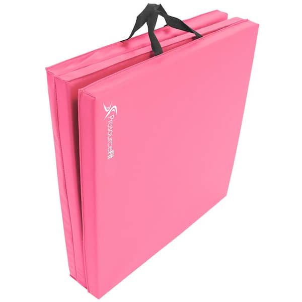 PROSOURCEFIT All Purpose Pink 72 in. L x 24 in. W x 0.25 in. T Original Exercise  Yoga Mat with Carrying Straps, Non Slip (12 sq. ft.) ps-1907-mat-pvc-pink -  The Home Depot