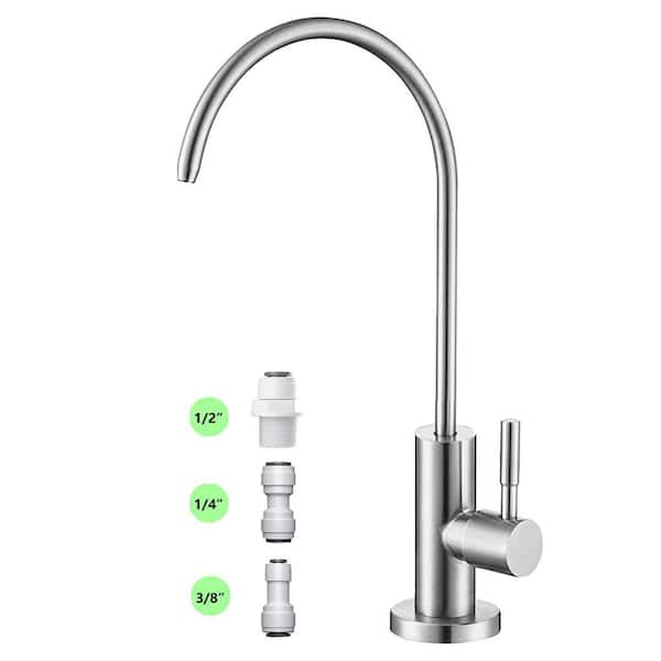 Single Handle Beverage Faucet with 360° Rotation Leak Proof Design Ultra Long Thread Rod in Brushed Nickel